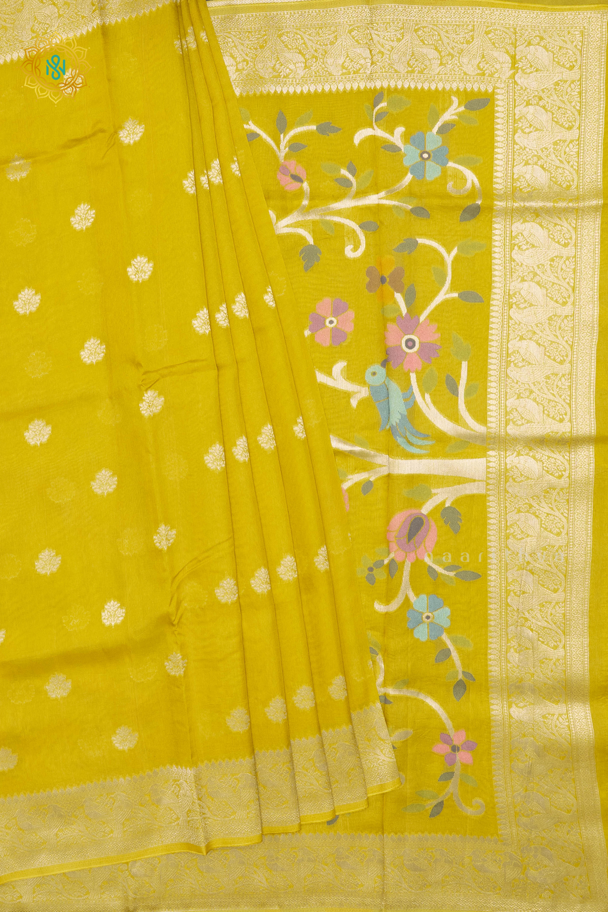 YELLOW - SEMI TUSSAR SILK