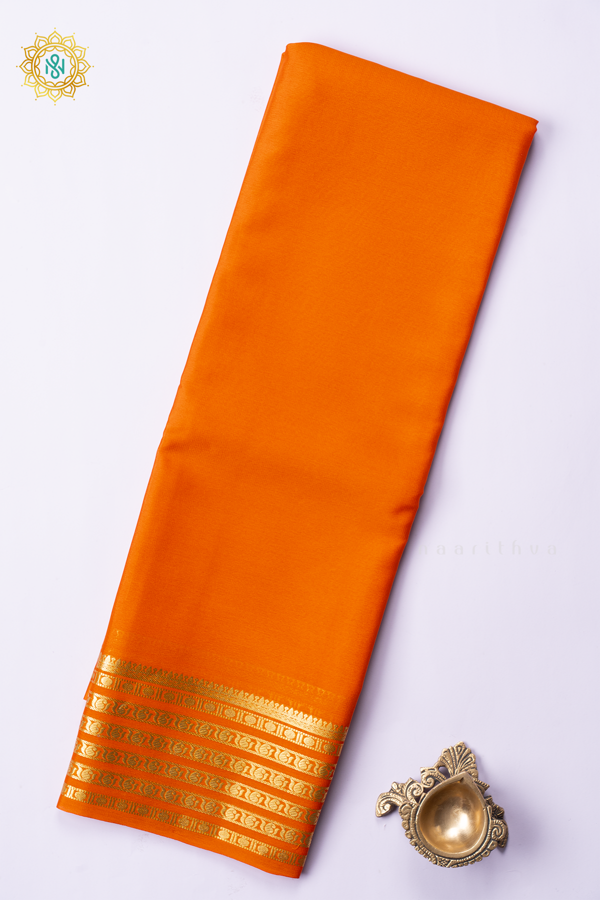 ORANGE - PURE MYSORE CREPE SILK