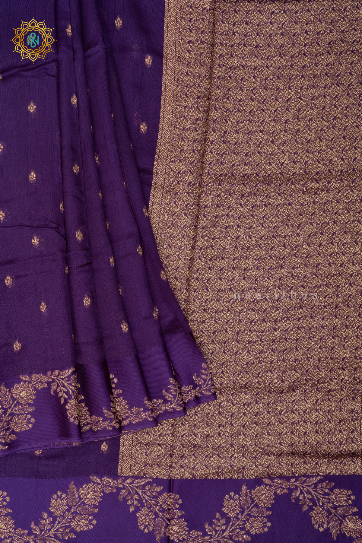 PURPLE - SEMI TUSSAR SILK
