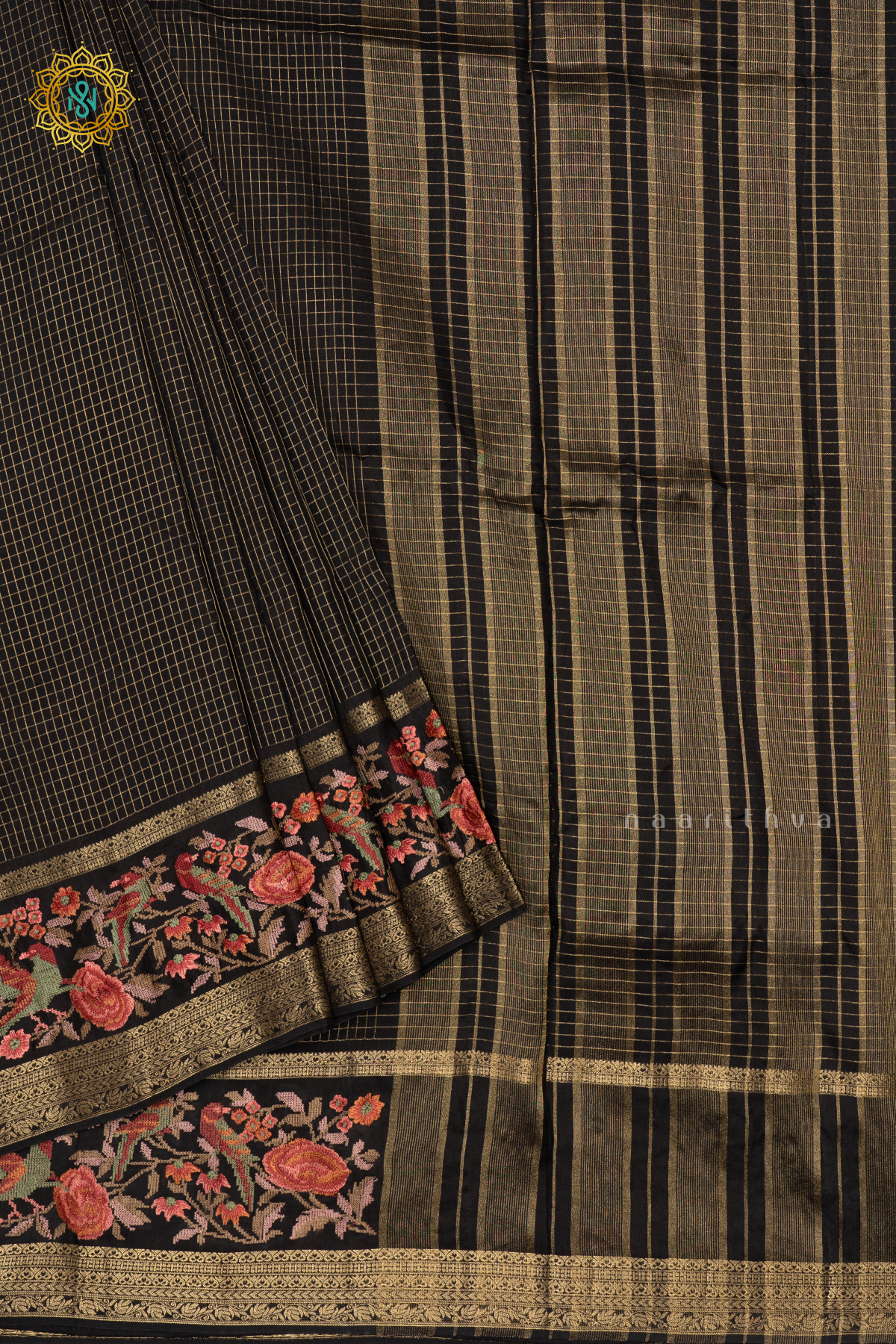 BLACK - SEMI CREPE SILK