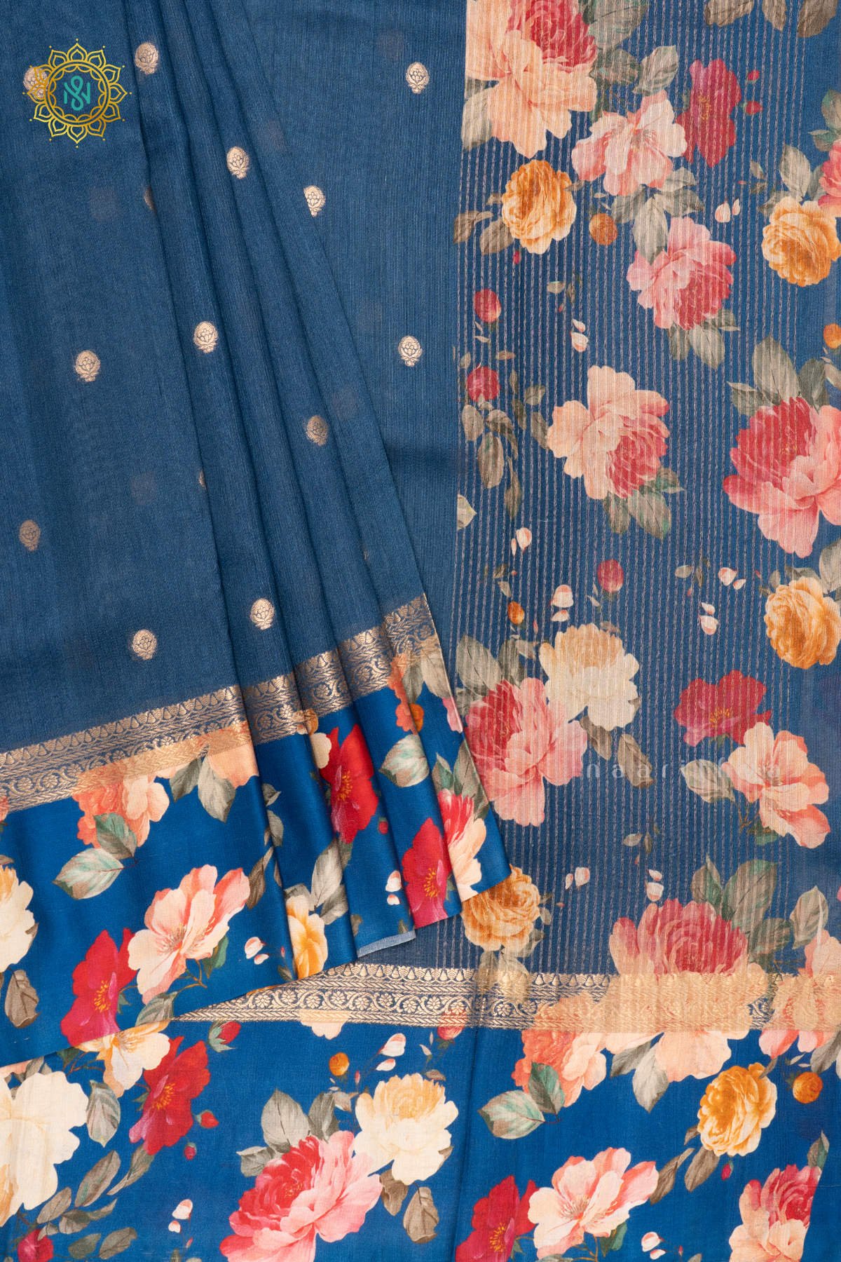 BLUE - PURE TUSSAR SILK
