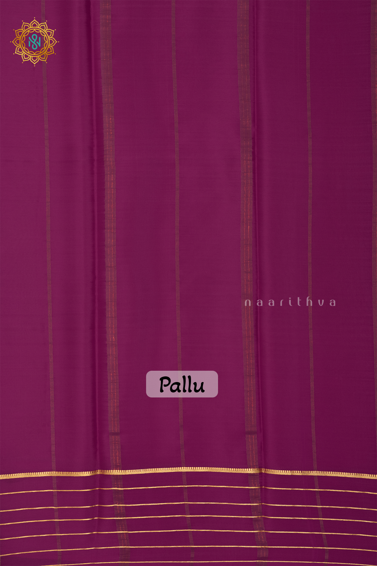 BROWN WITH PINK & GREEN - PURE MYSORE CREPE SILK