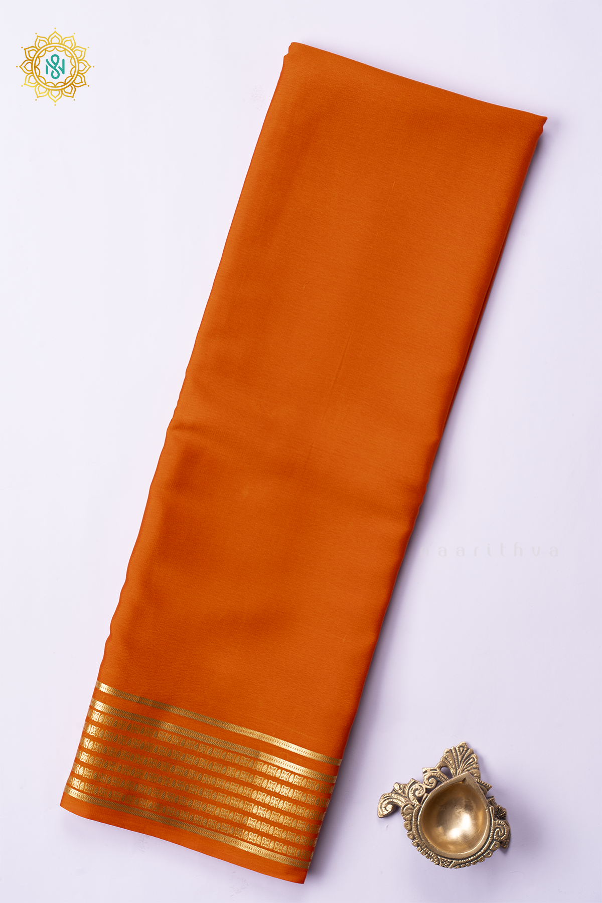 ORANGE - PURE MYSORE CREPE SILK