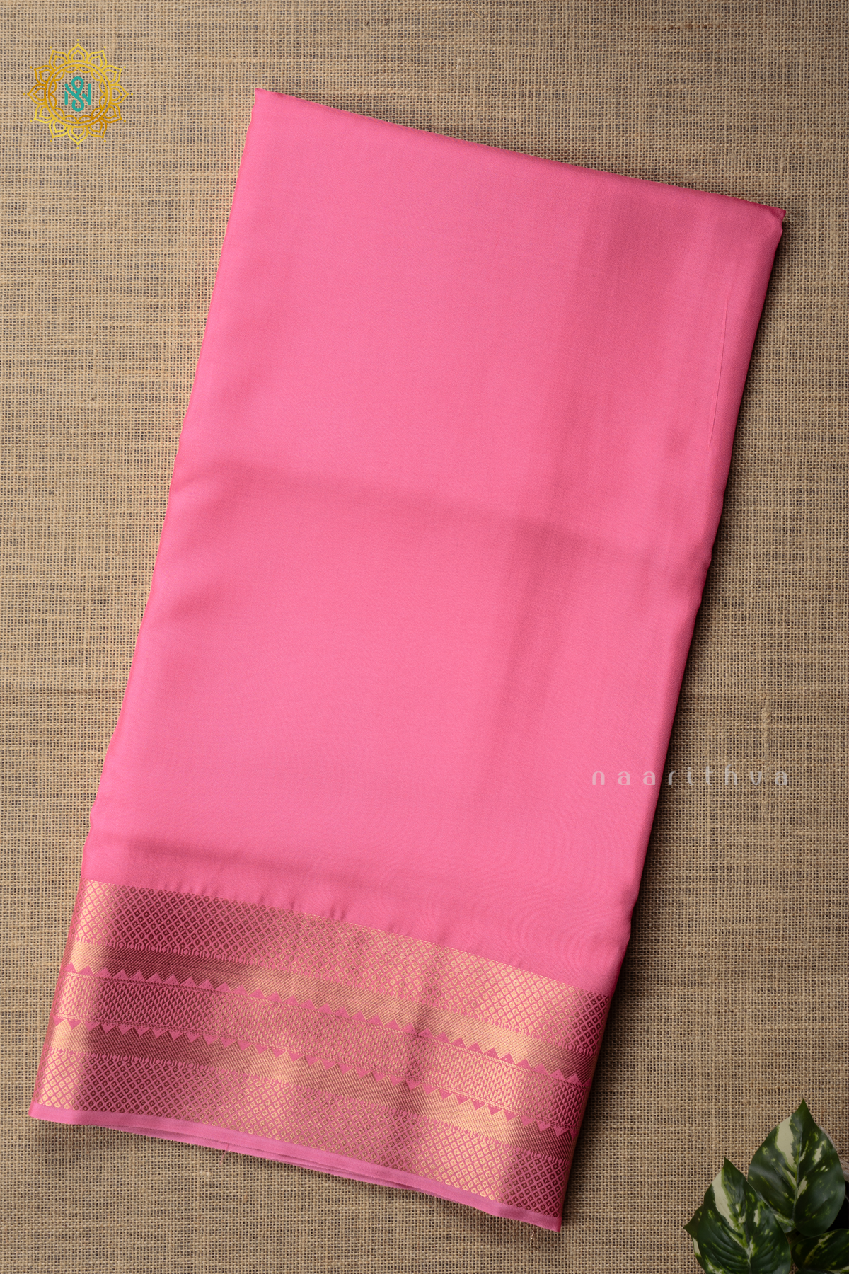 PEACH - SEMI MYSORE CREPE SILK