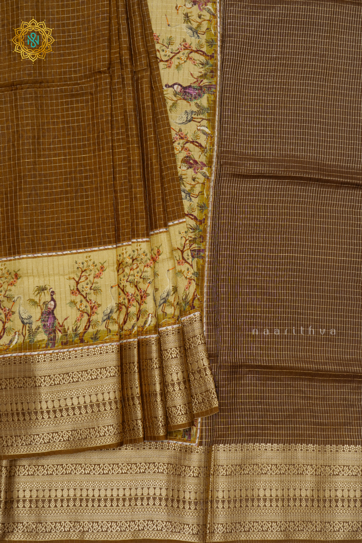 BROWN - SEMI CREPE SILK