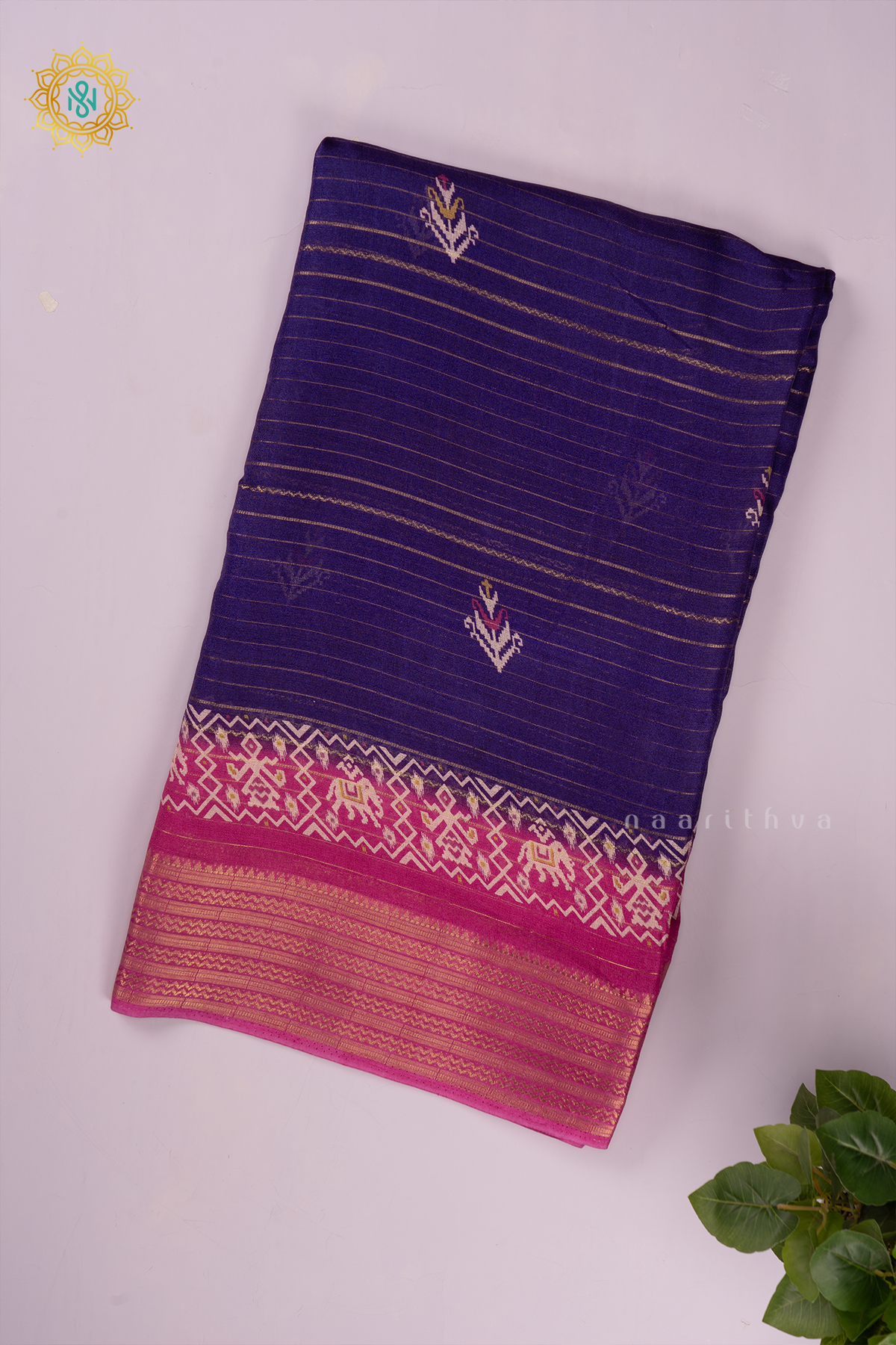 PURPLE WITH PINK - SEMI GEORGETTE