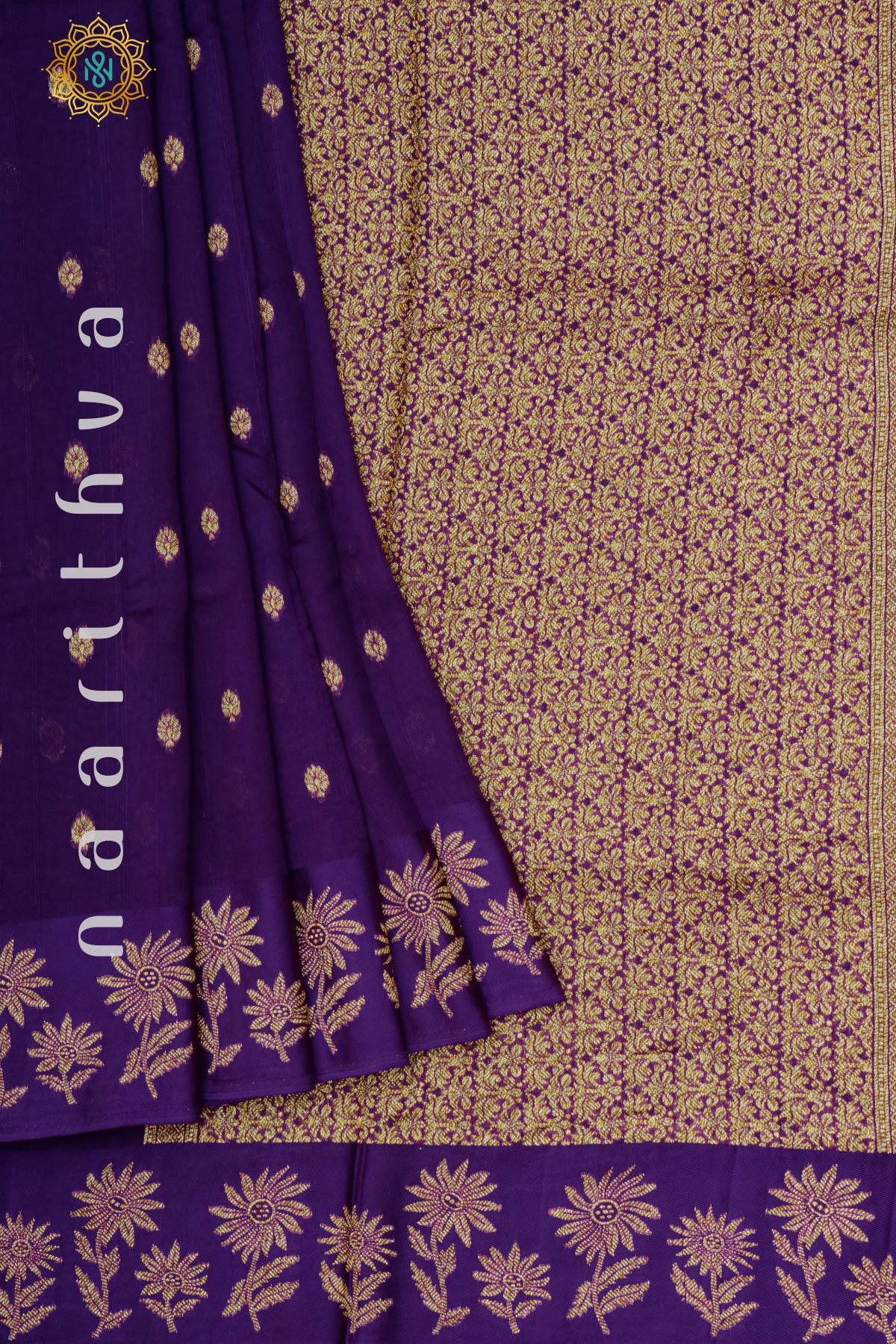 PURPLE - SEMI TUSSAR SILK