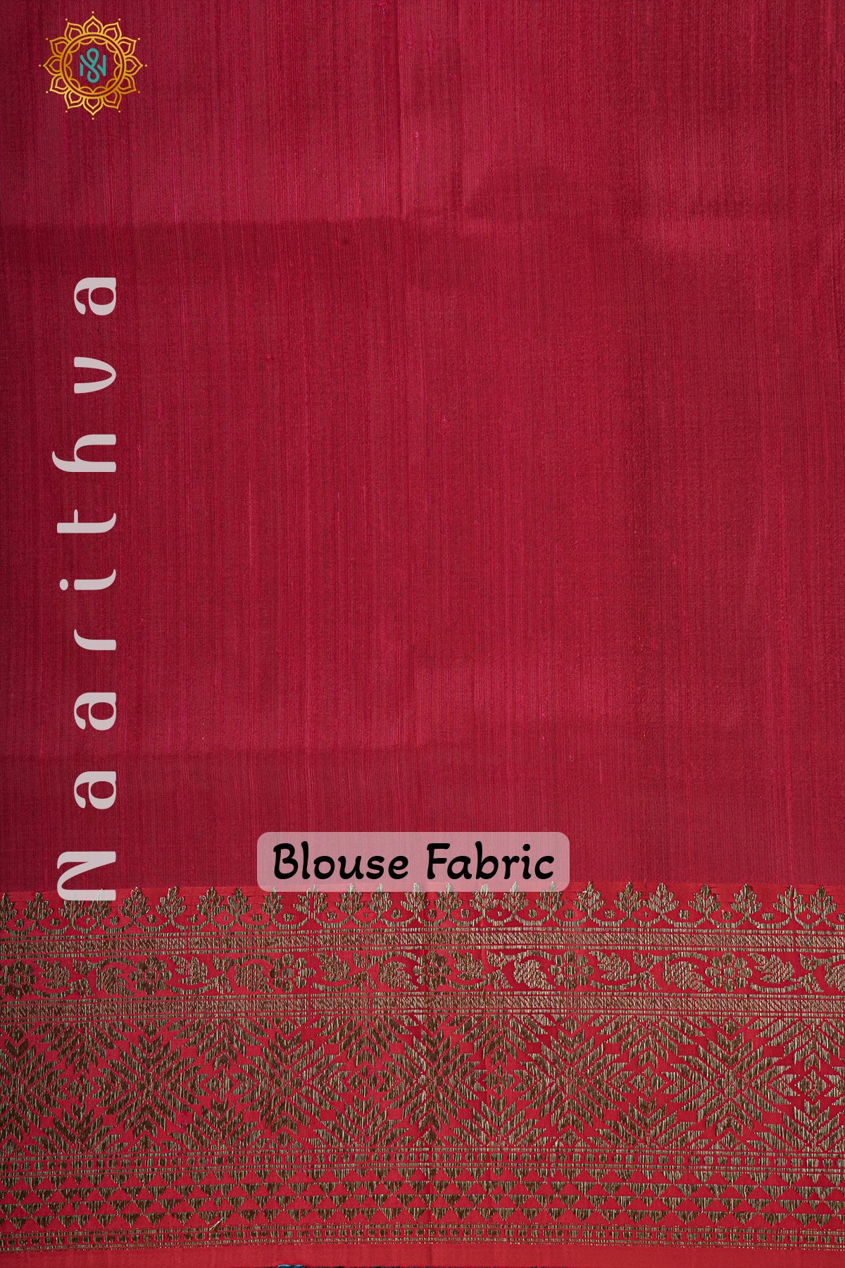 BLACK WITH RED - PURE RAW SILK