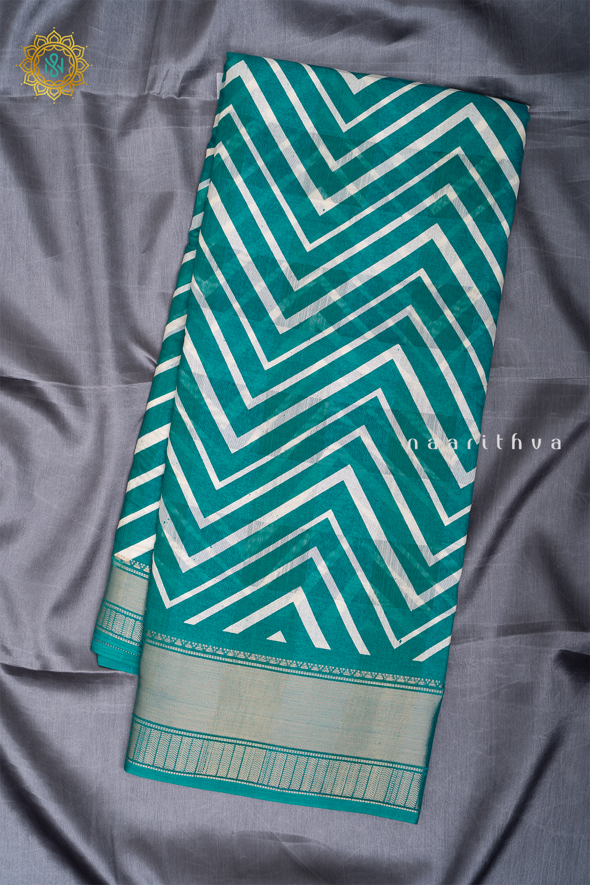 AQUA GREEN - JUTE COTTON