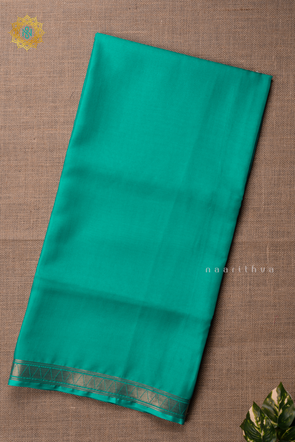 AQUA BLUE - SEMI MYSORE CREPE SILK