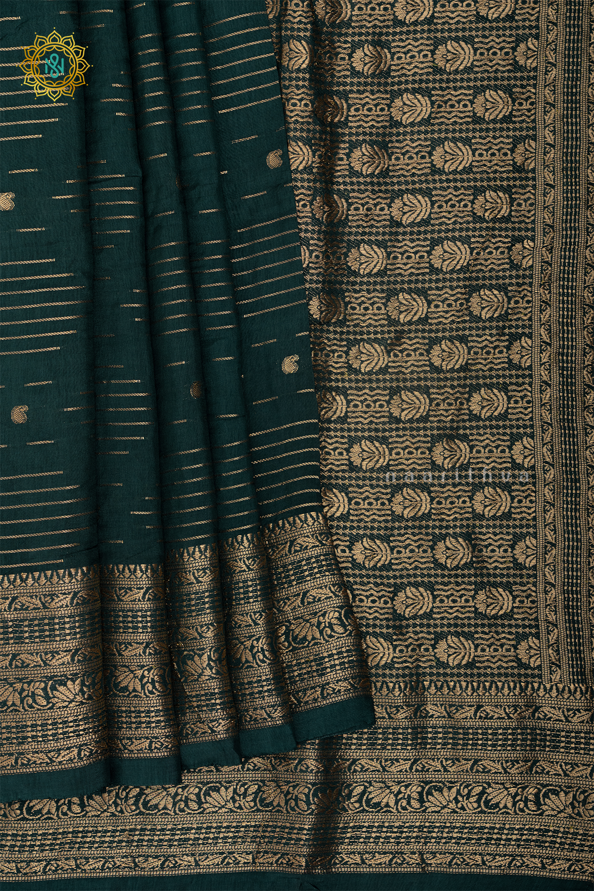 GREEN WITH PINK - DOLA SILK