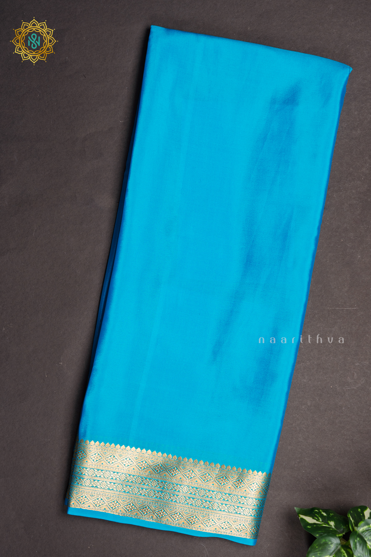 SKY BLUE - PURE MYSORE CREPE SILK