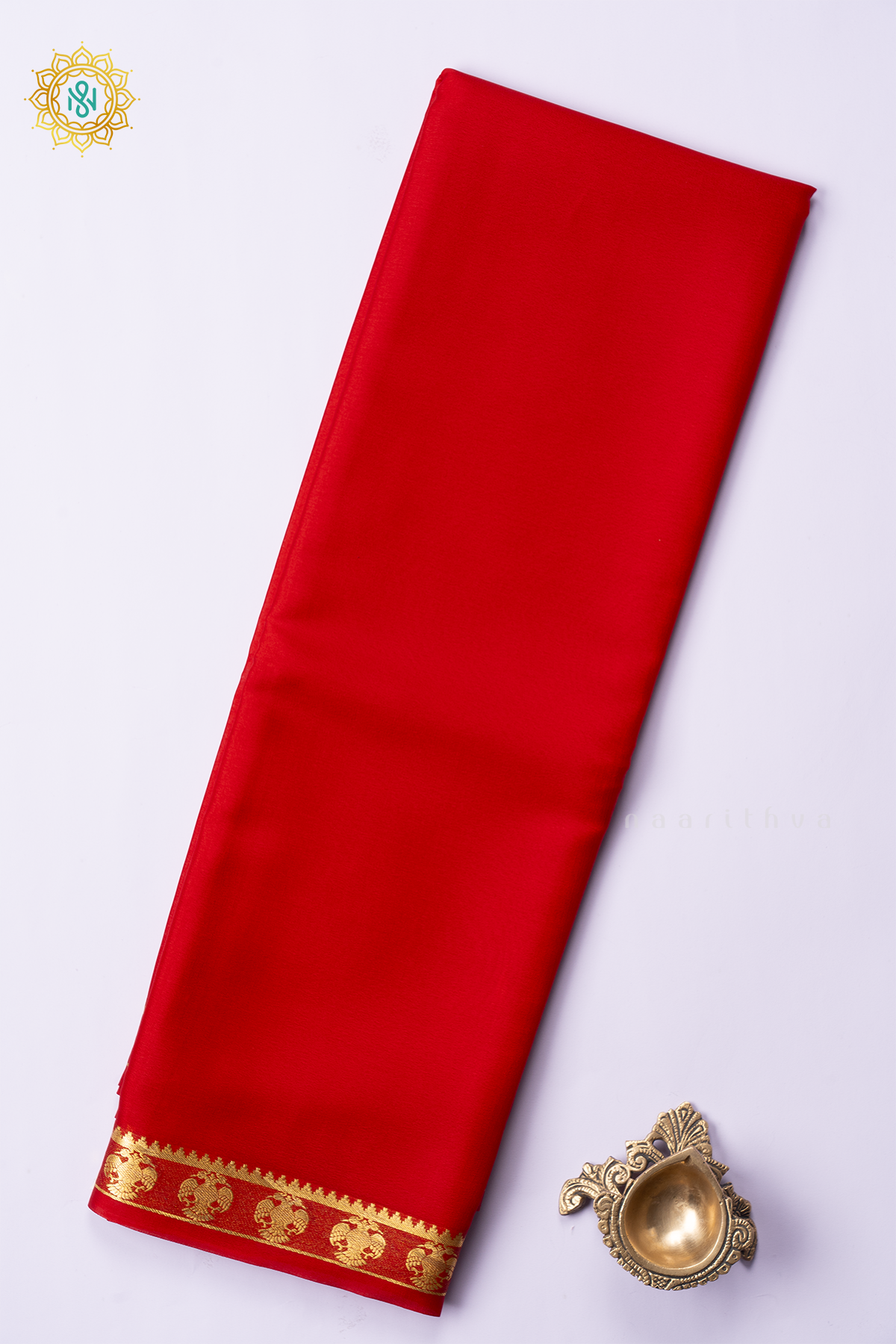 RED - PURE MYSORE CREPE SILK