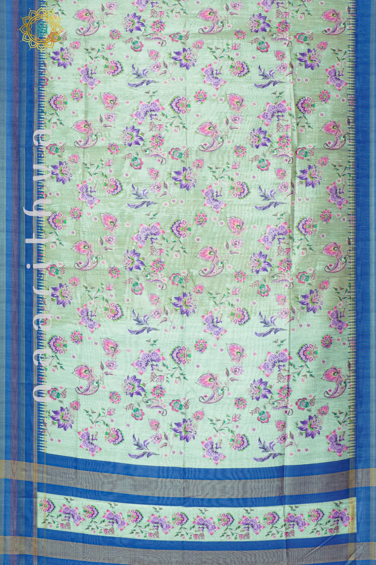 GREEN WITH BLUE - SEMI TUSSAR