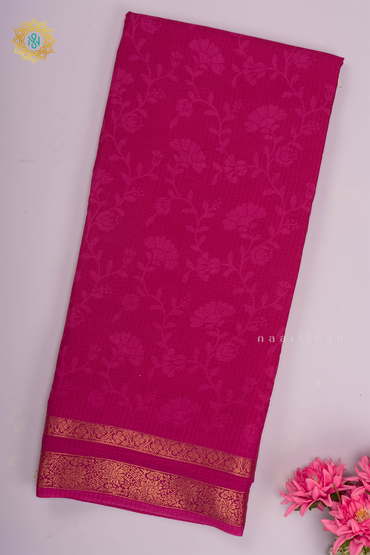 PINK -SEMI CREPE SILK