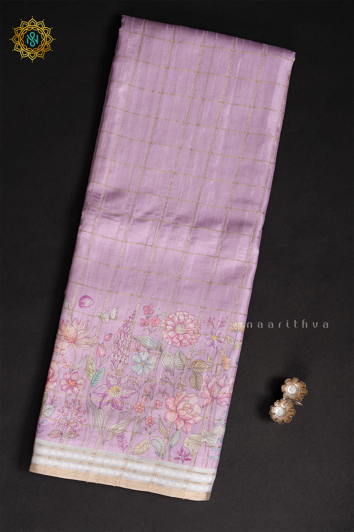 LAVENDER WITH OFF WHITE - KOTHA TUSSAR