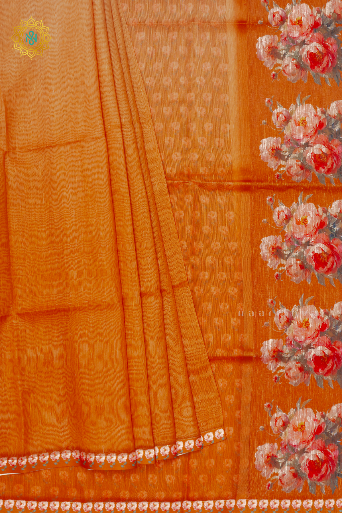DUAL SHADE OF ORANGE - LINEN BY COTTON