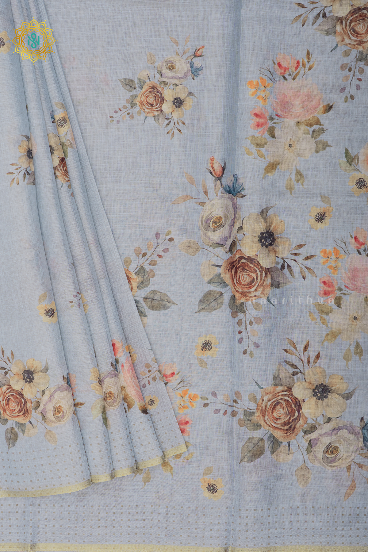 AQUA BLUE - LINEN BY COTTON