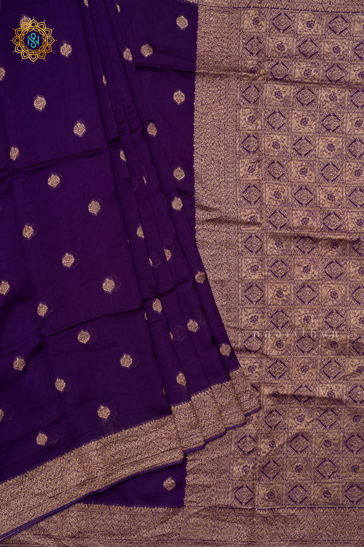PURPLE - SEMI TUSSAR SILK