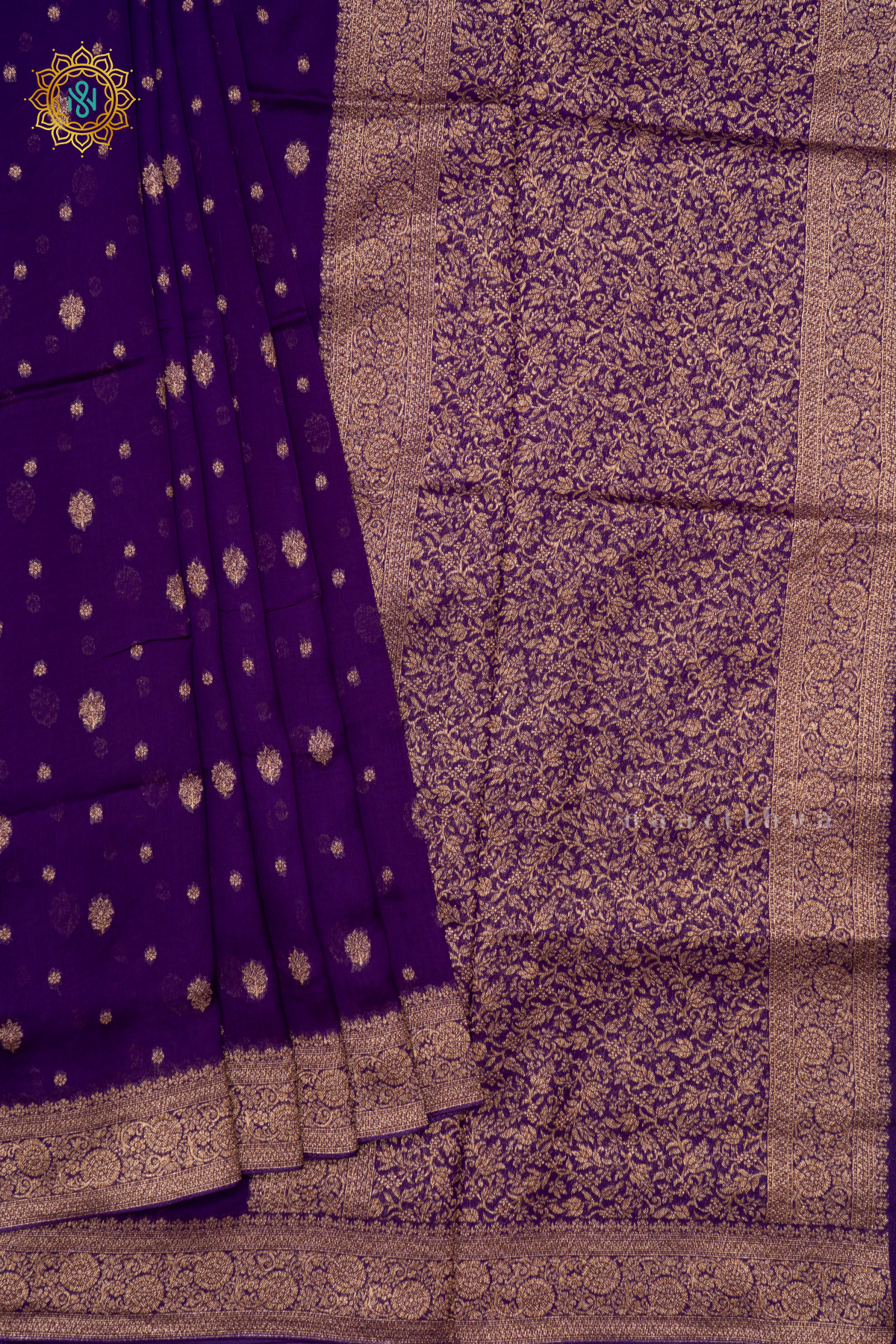 PURPLE - SEMI TUSSAR SILK