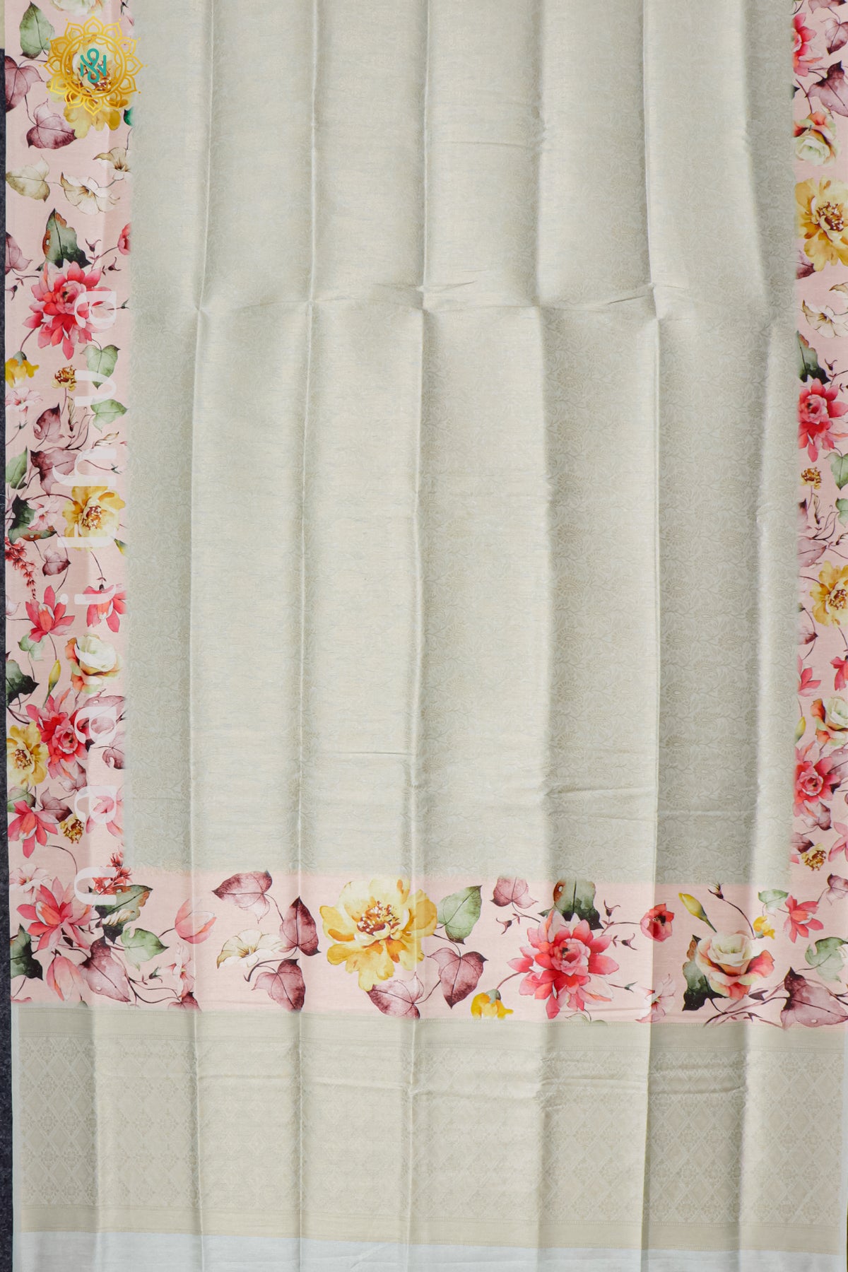 PISTA GREEN WITH PEACH - SOFT TUSSAR