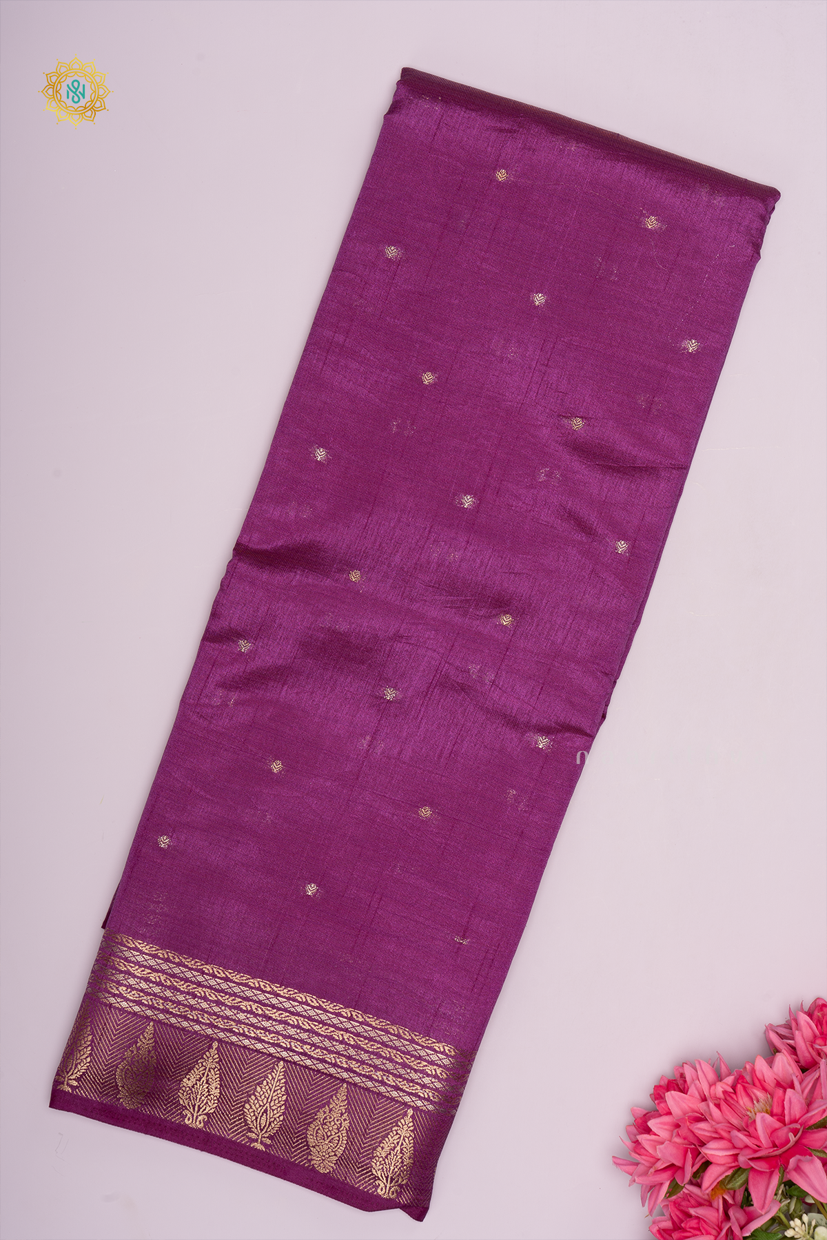 MAGENTA - SEMI RAW SILK