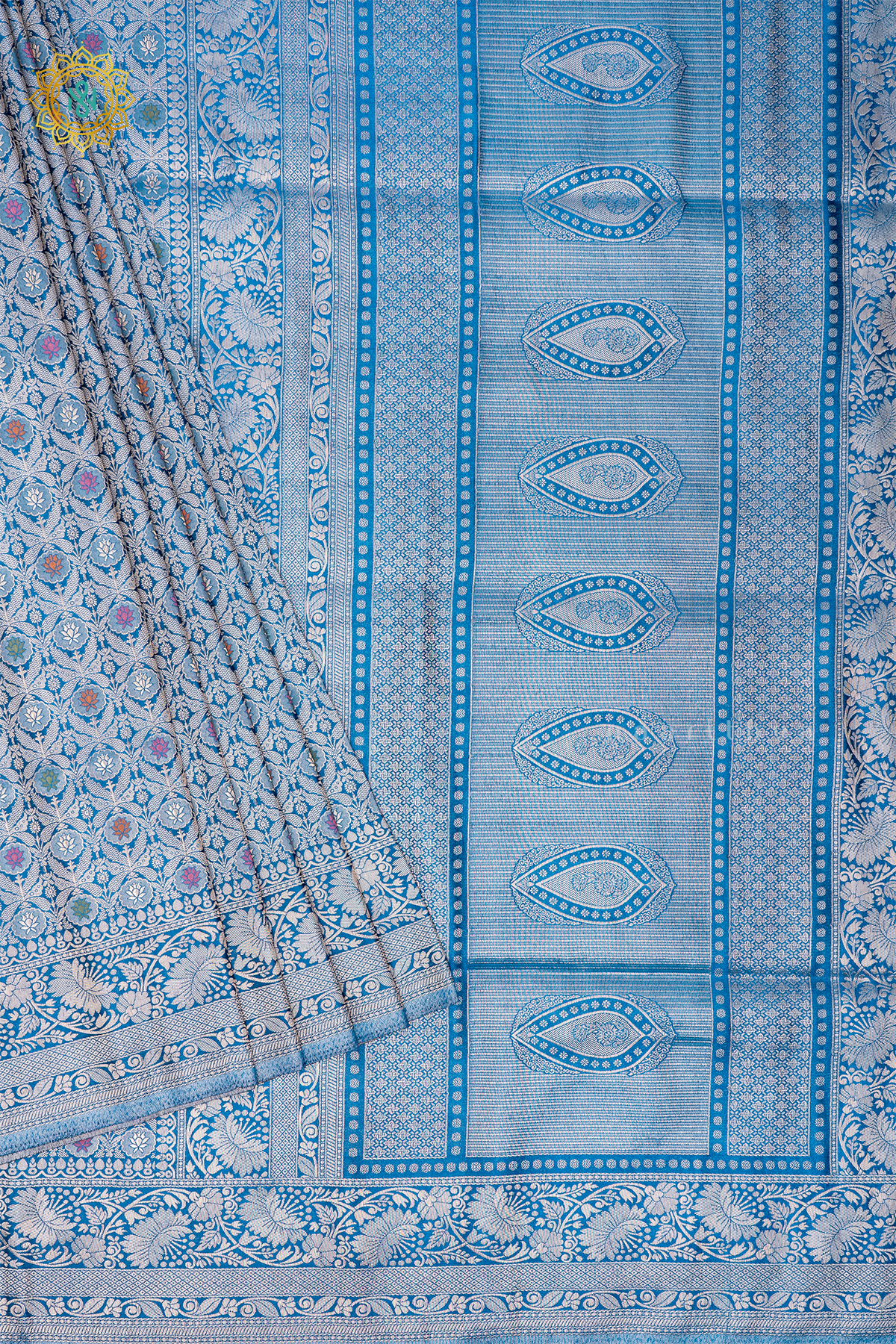 TEAL BLUE - SEMI KATAN BANARASI