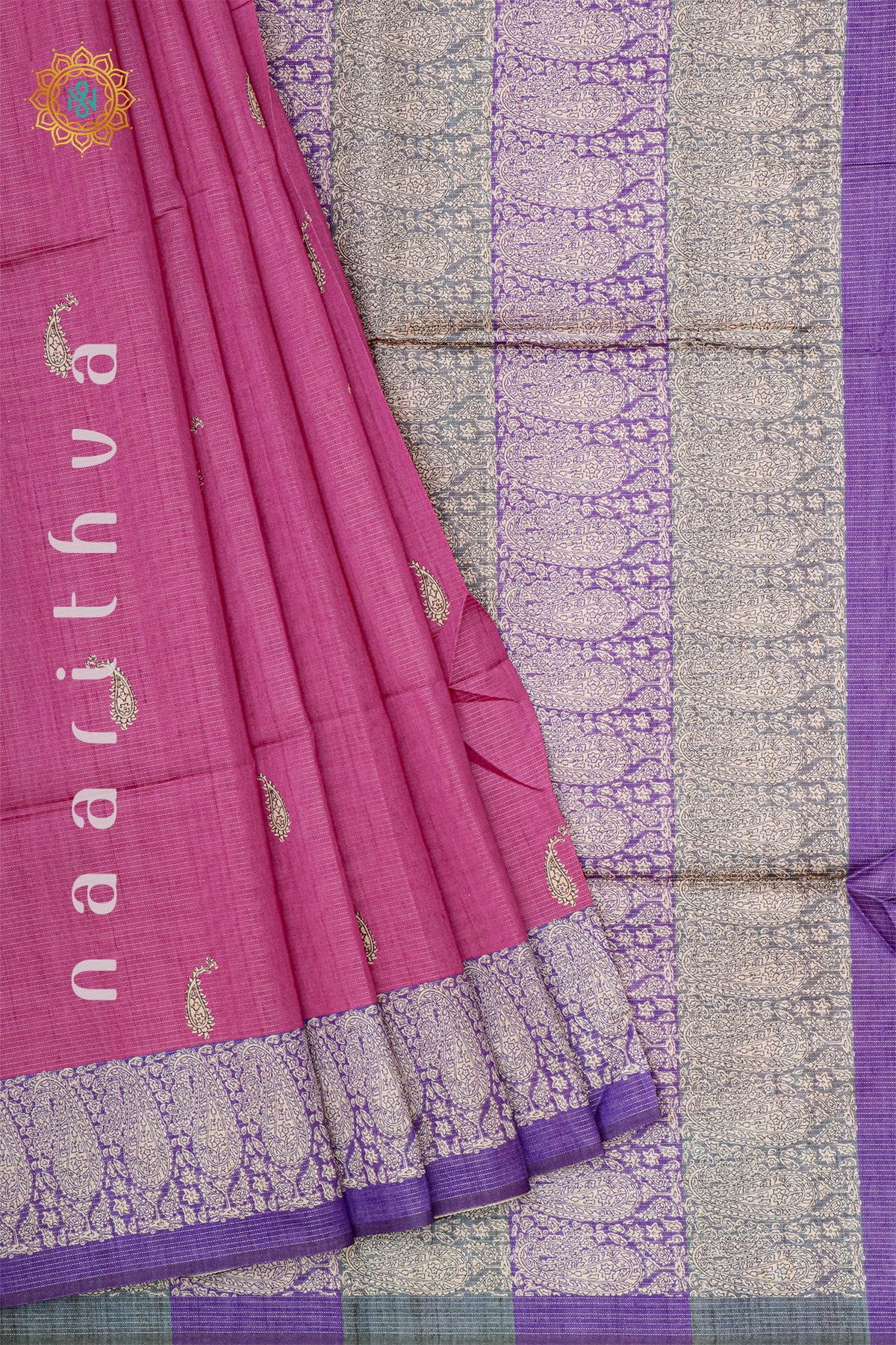 PINK WITH PURPLE - SEMI TUSSAR