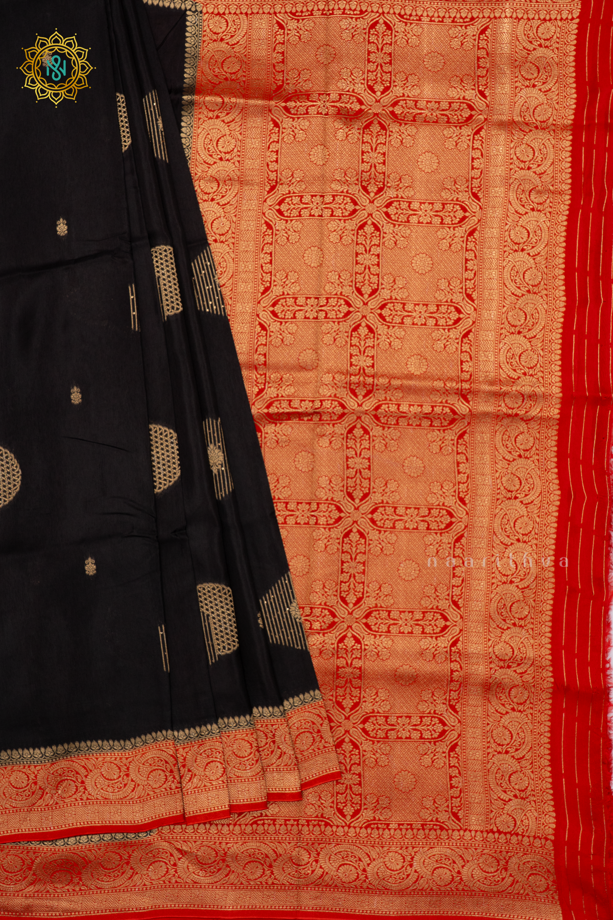 BLACK WITH RED - DOLA SILK