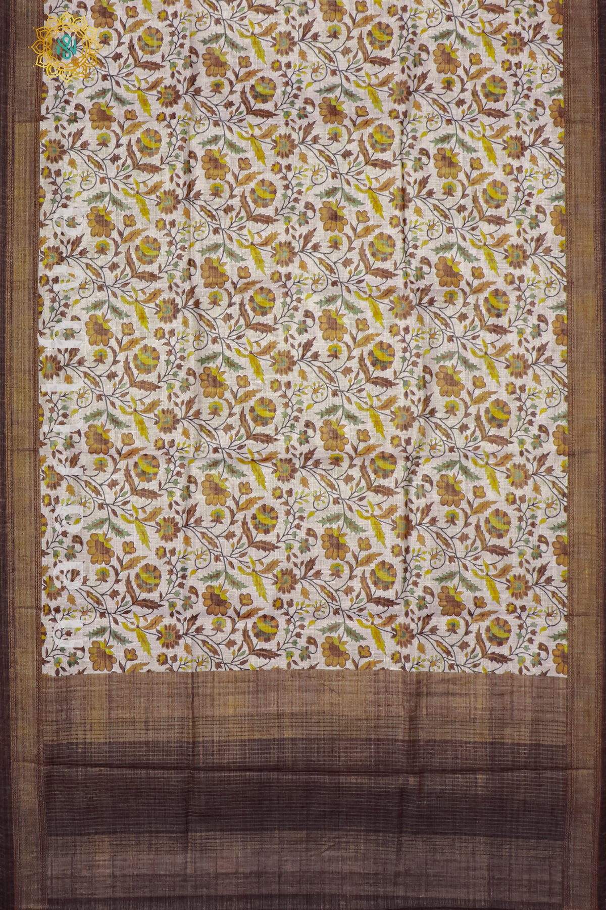 OFF WHITE WITH BROWN - LINEN TISSUE