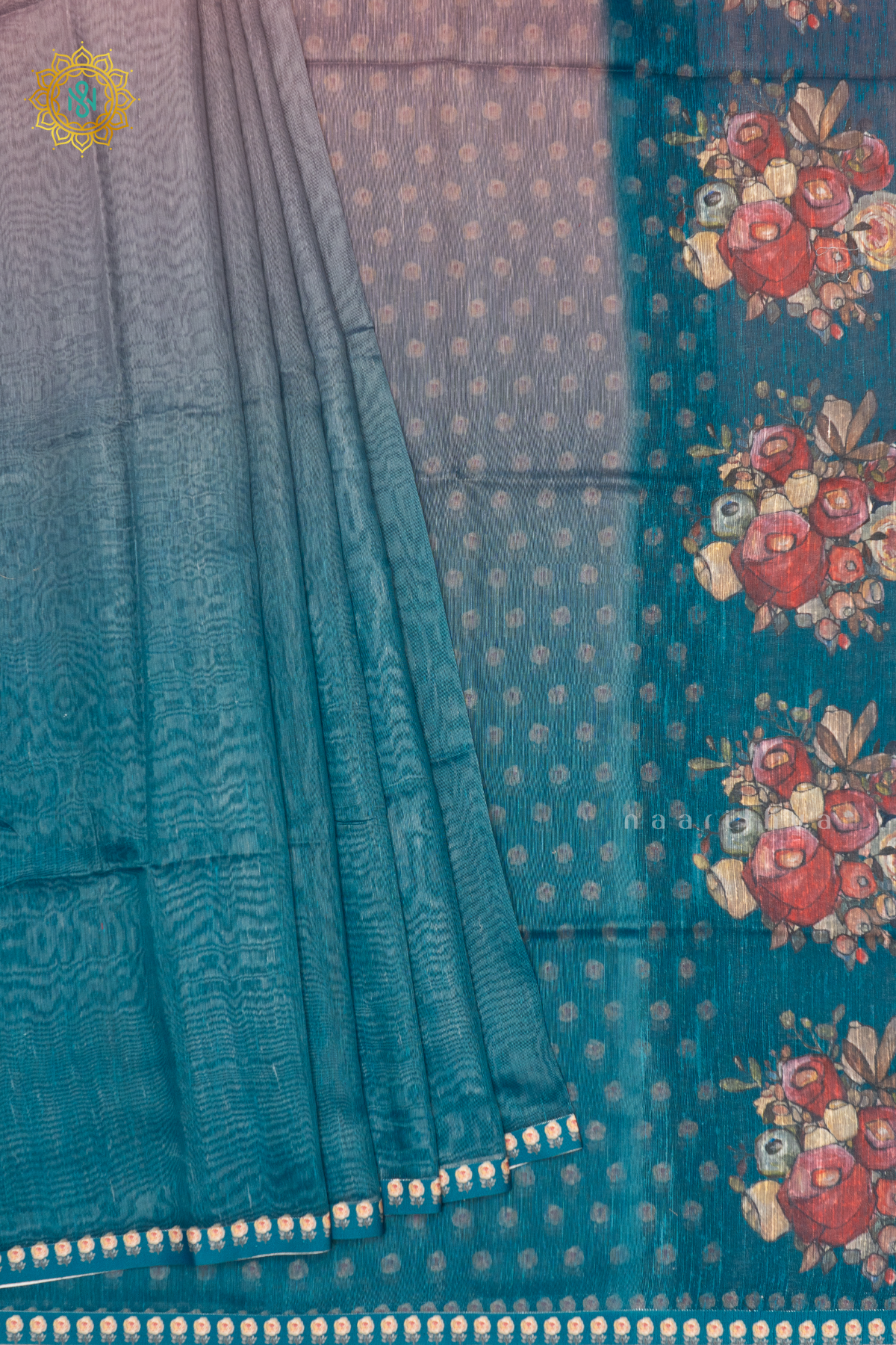 DUAL SHADE OF BLUE - LINEN BY COTTON
