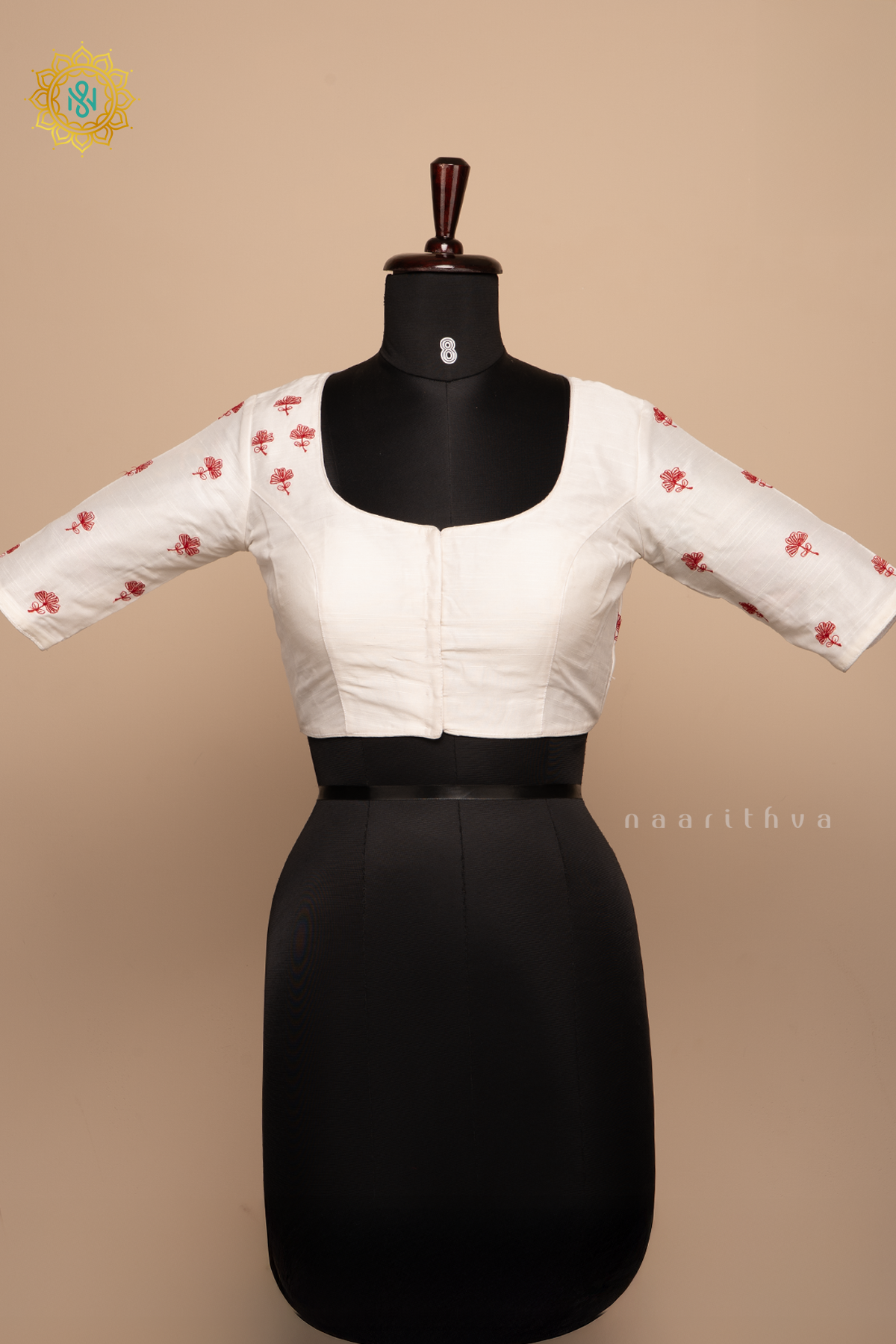 WHITE - COTTON SILK READYMADE BLOUSE