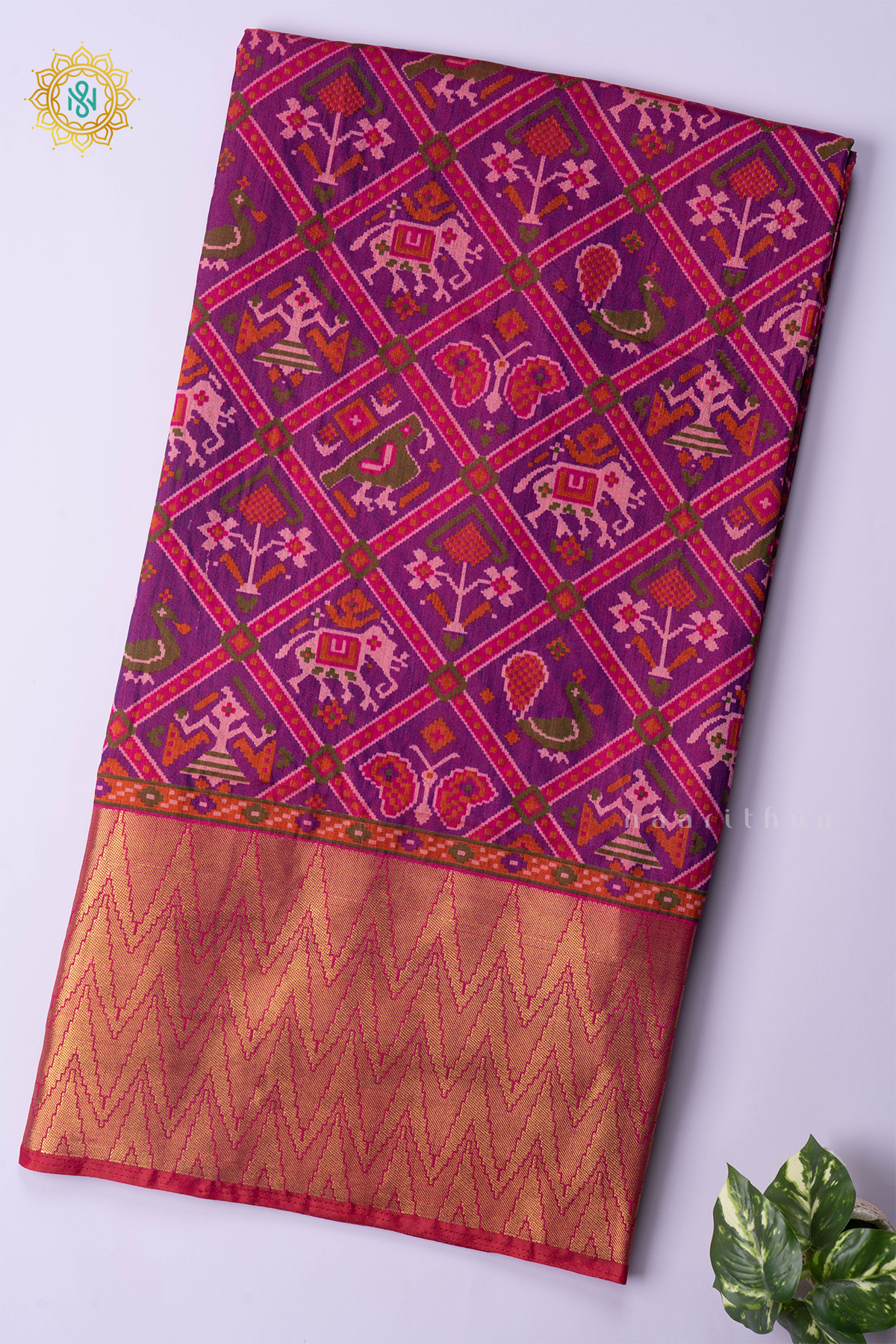 PINK - SEMI SILK WITH PATOLA PRINTS
