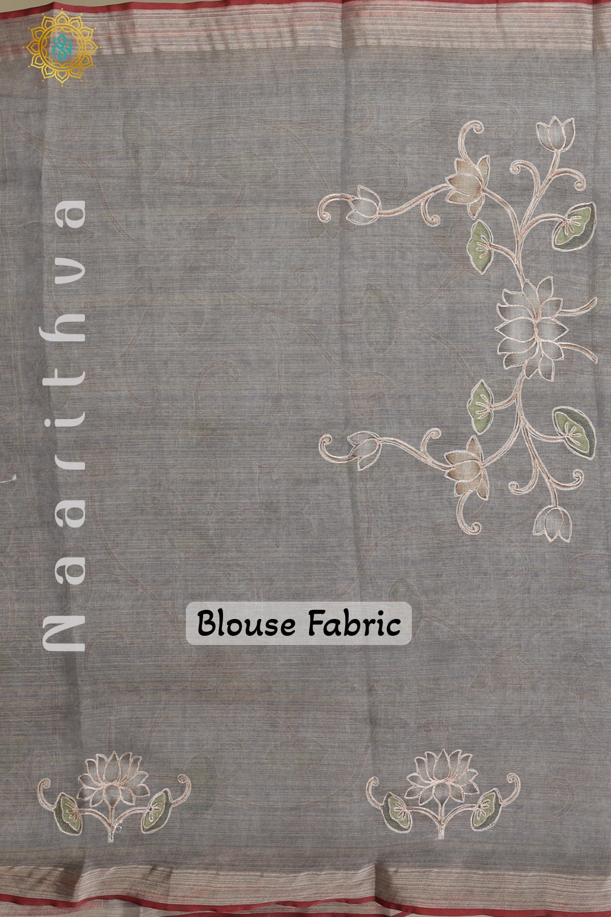 GREY - KALAMKARI LINEN TISSUE