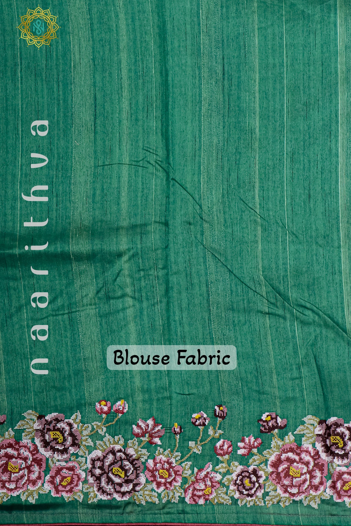 GREEN - SEMI TUSSAR SILK WITH EMBROIDERY
