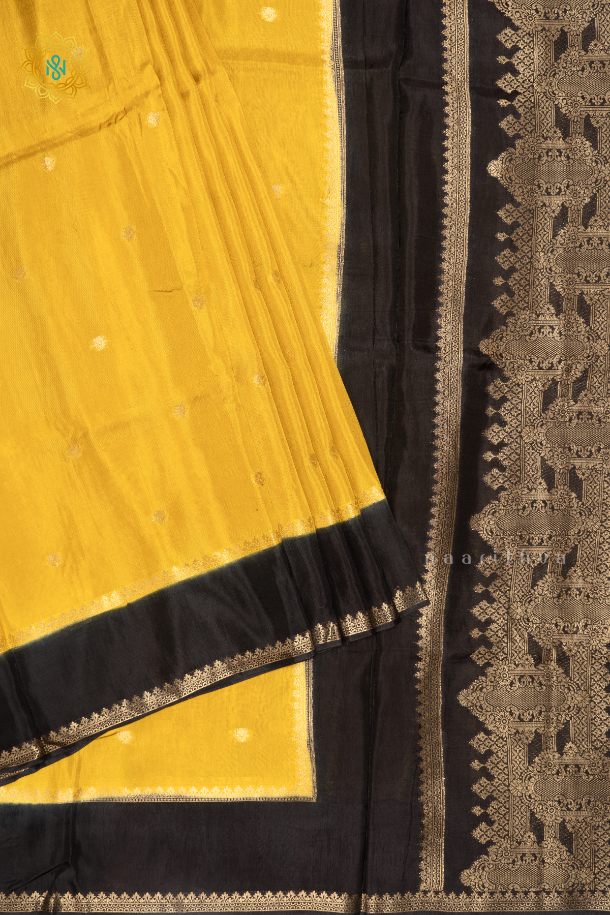YELLOW WITH BLACK - DOLA SILK