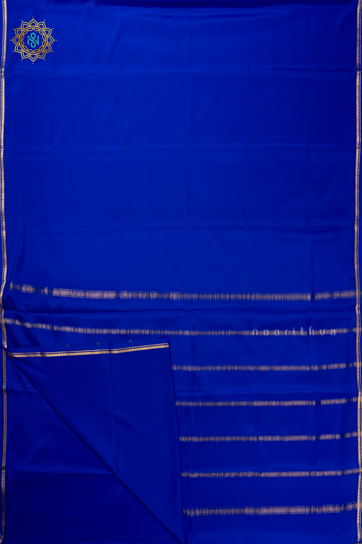 ROYAL BLUE - PURE MYSORE CREPE SILK
