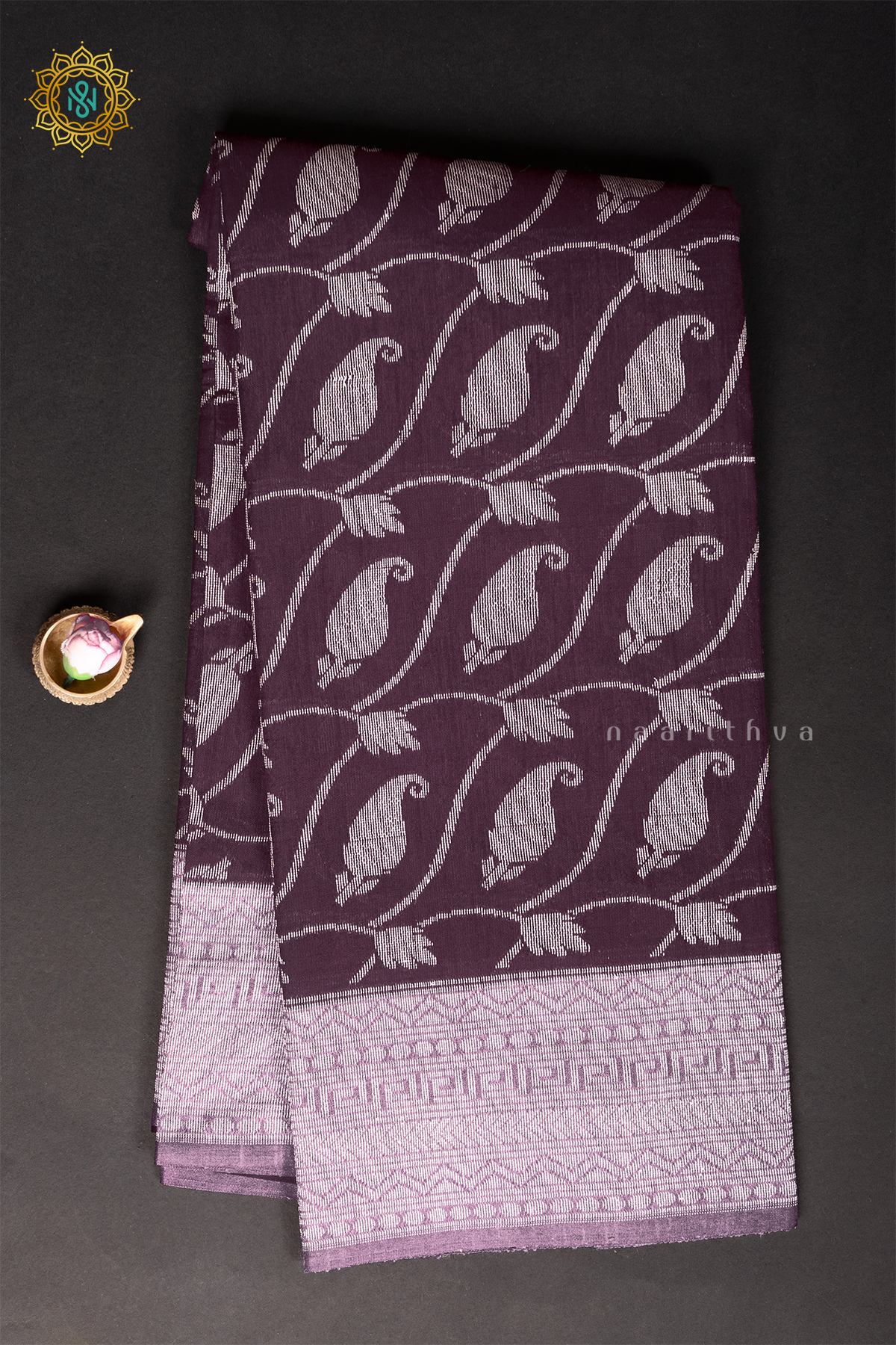 WINE WITH PEACH - JUTE COTTON