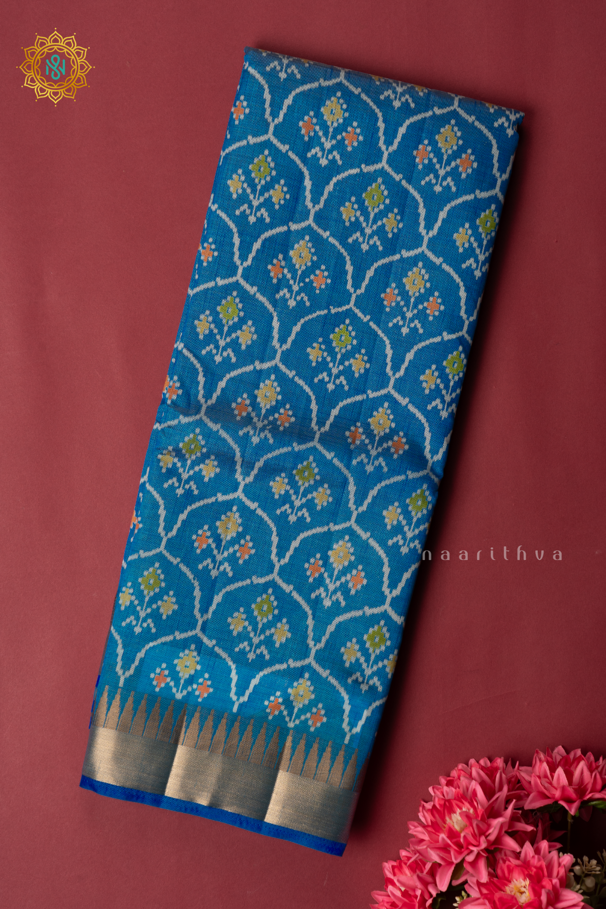 SKY BLUE - SEMI TUSSAR SILK