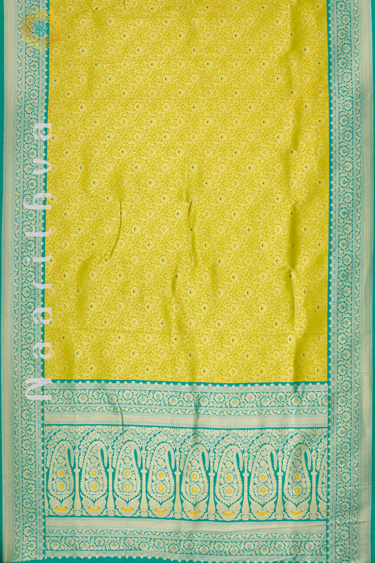 GREEN WITH CYAN GREEN - SEMI KANCHI