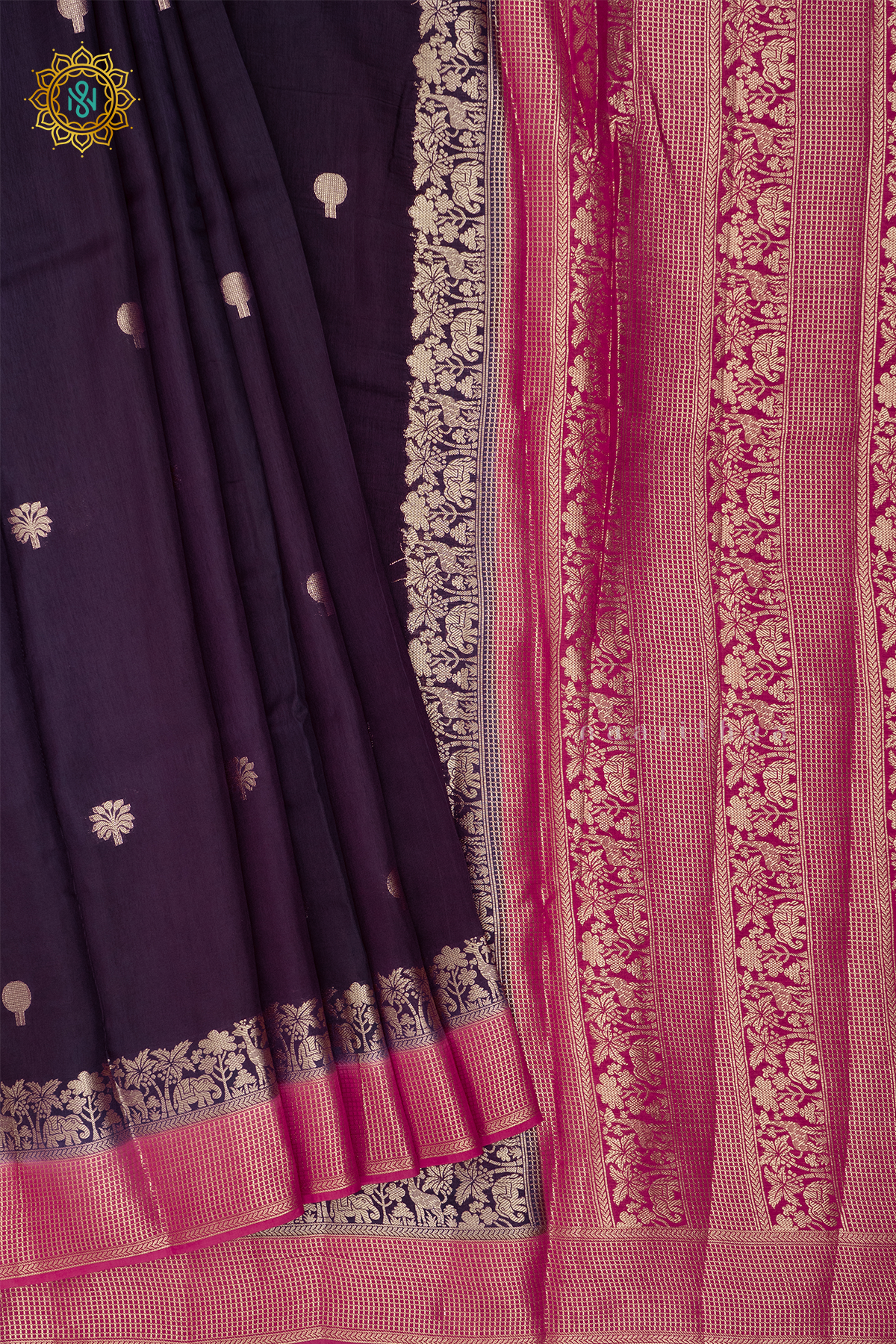 PURPLE WITH PINK - DOLA SILK