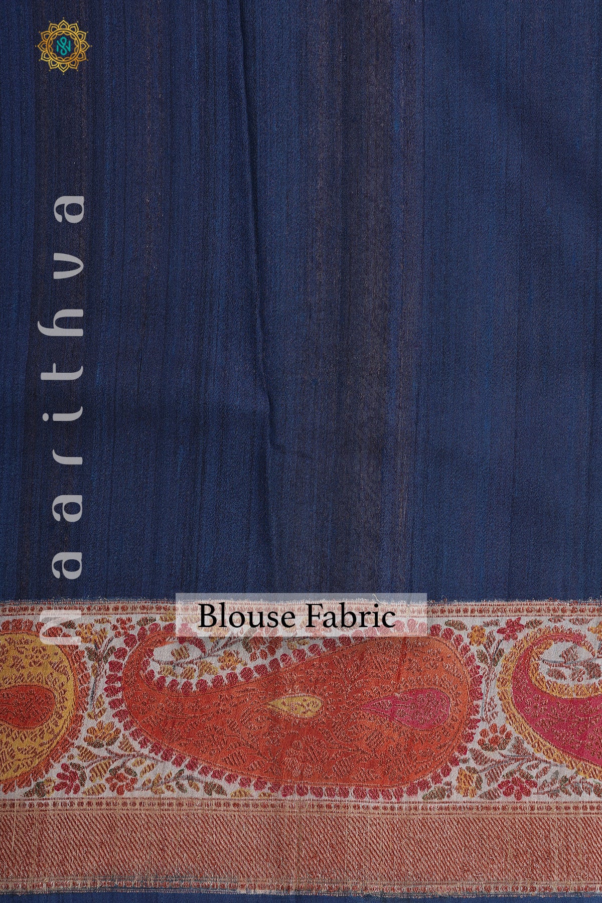 GERMAN BLUE - PURE HANDLOOM TUSSAR SILK