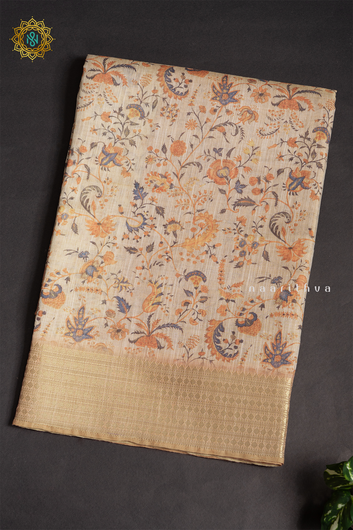 OFF WHITE WITH PEACH - LINEN TISSUE