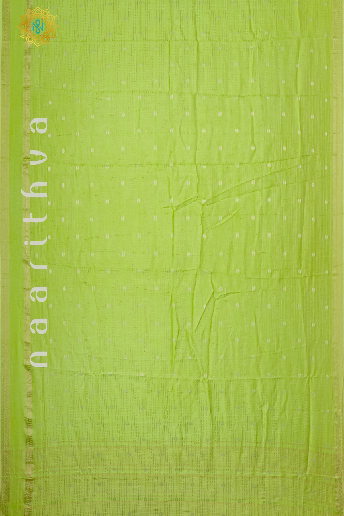 PARROT GREEN WITH GREEN - DOLA SILK