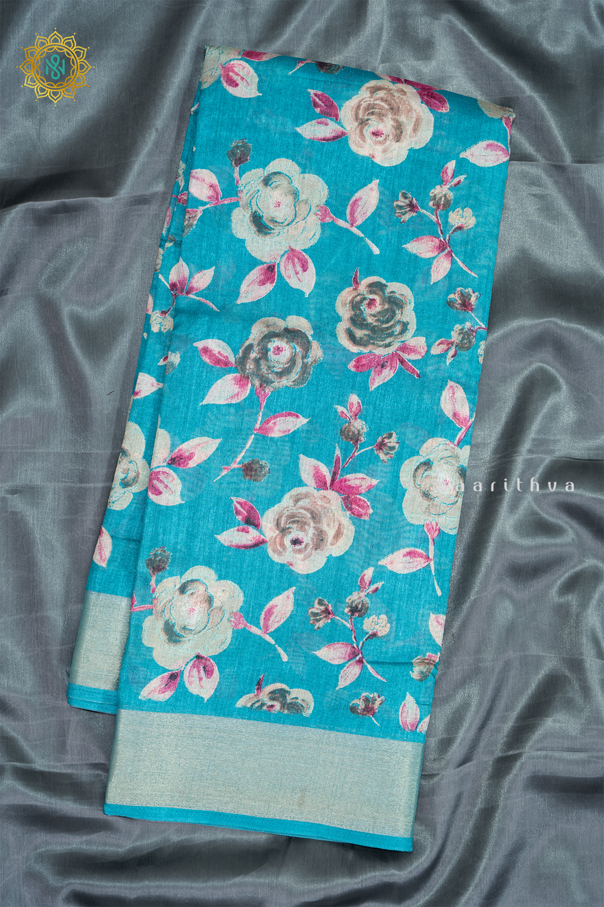 AQUA BLUE - LINEN SILK