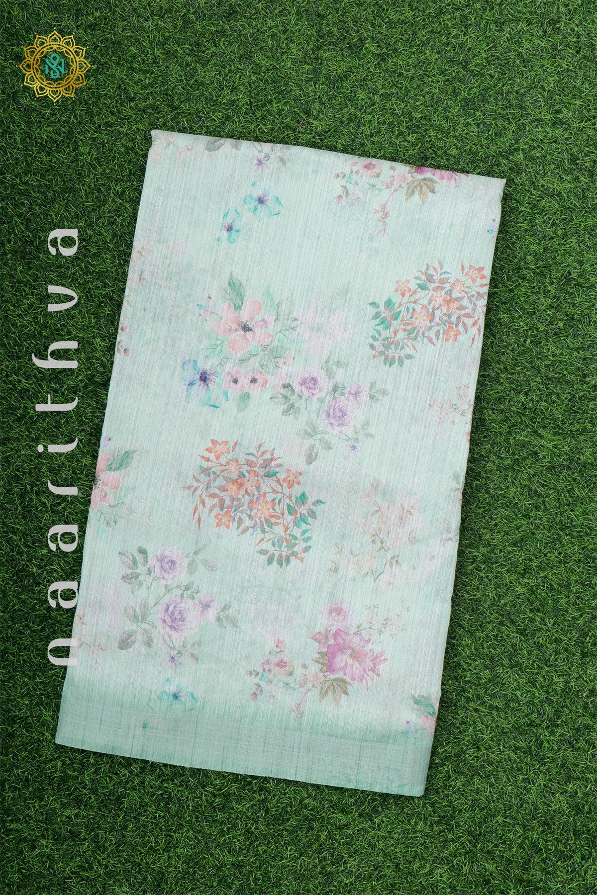 AQUA GREEN - JUTE COTTON