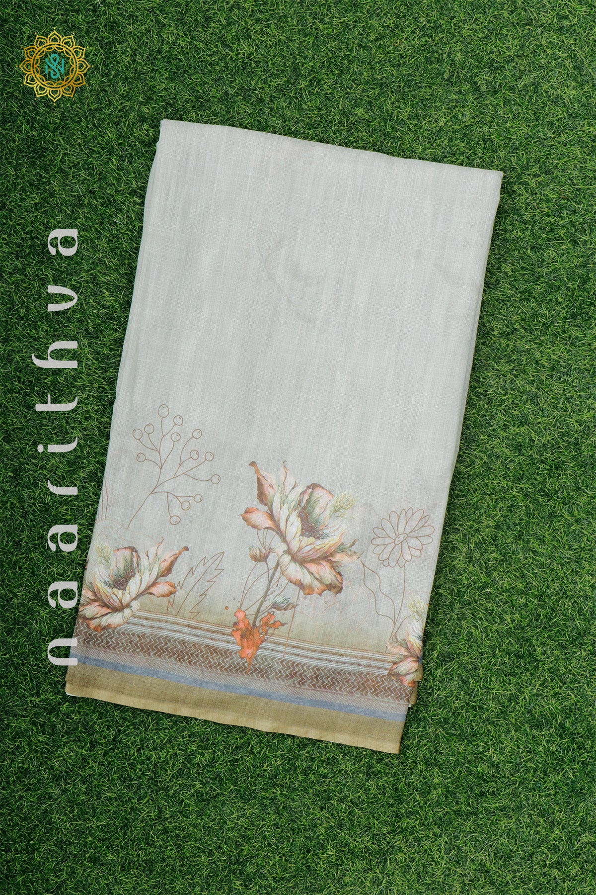 OFF WHITE WITH MUSTARD - LINEN BY COTTON