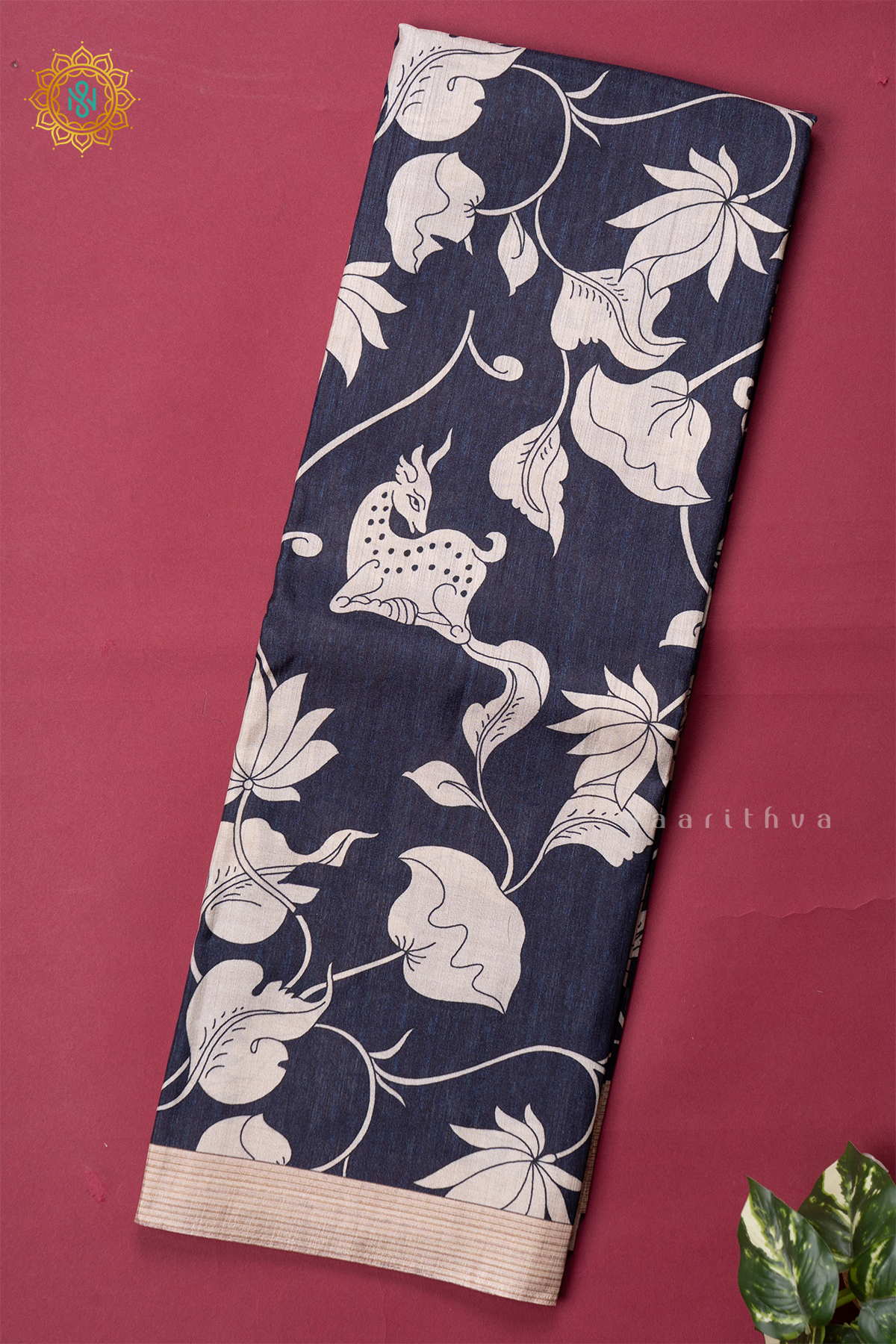 NAVY BLUE WITH OFF WHITE - KOTHA TUSSAR