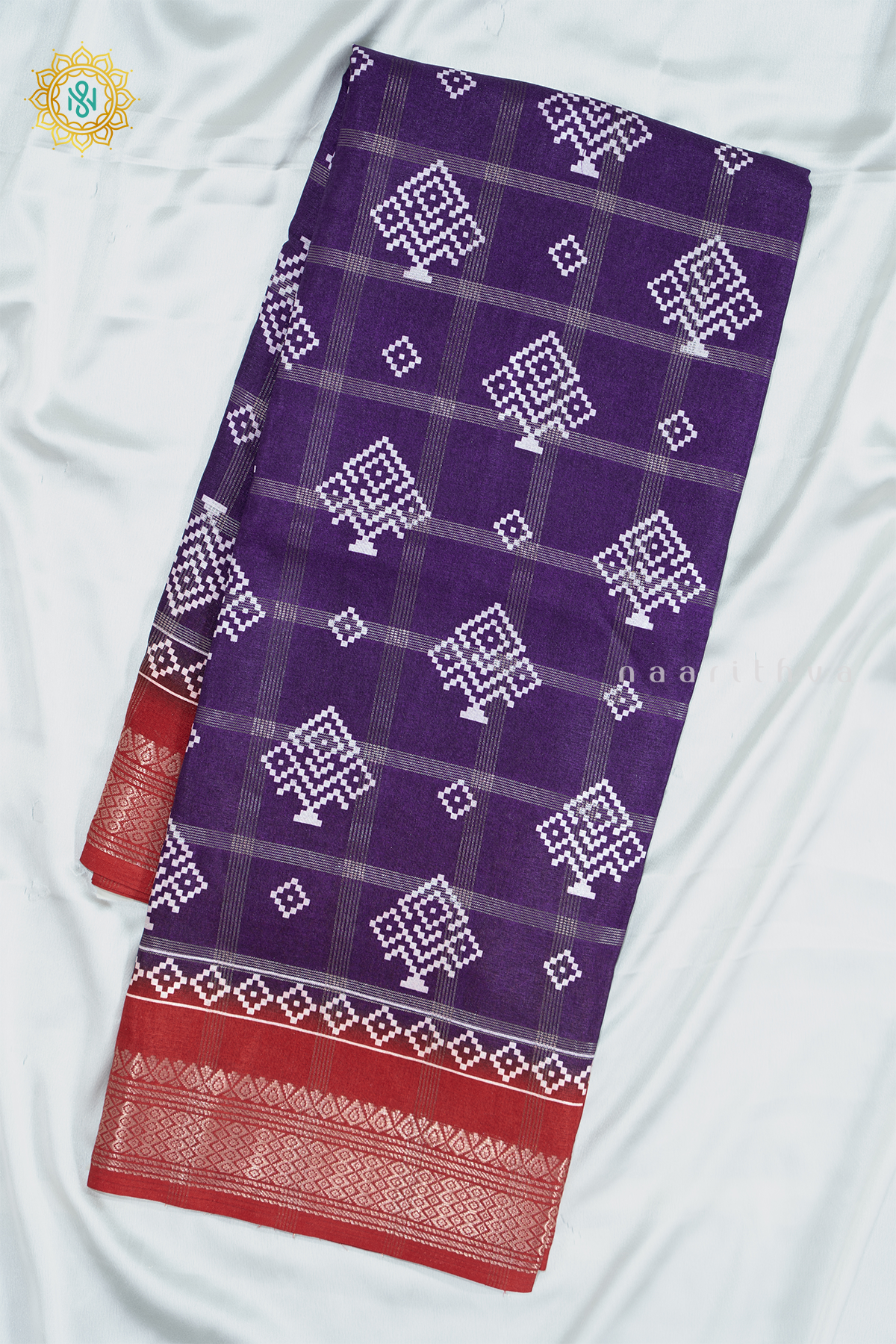 PURPLE WITH RED - DOLA SILK