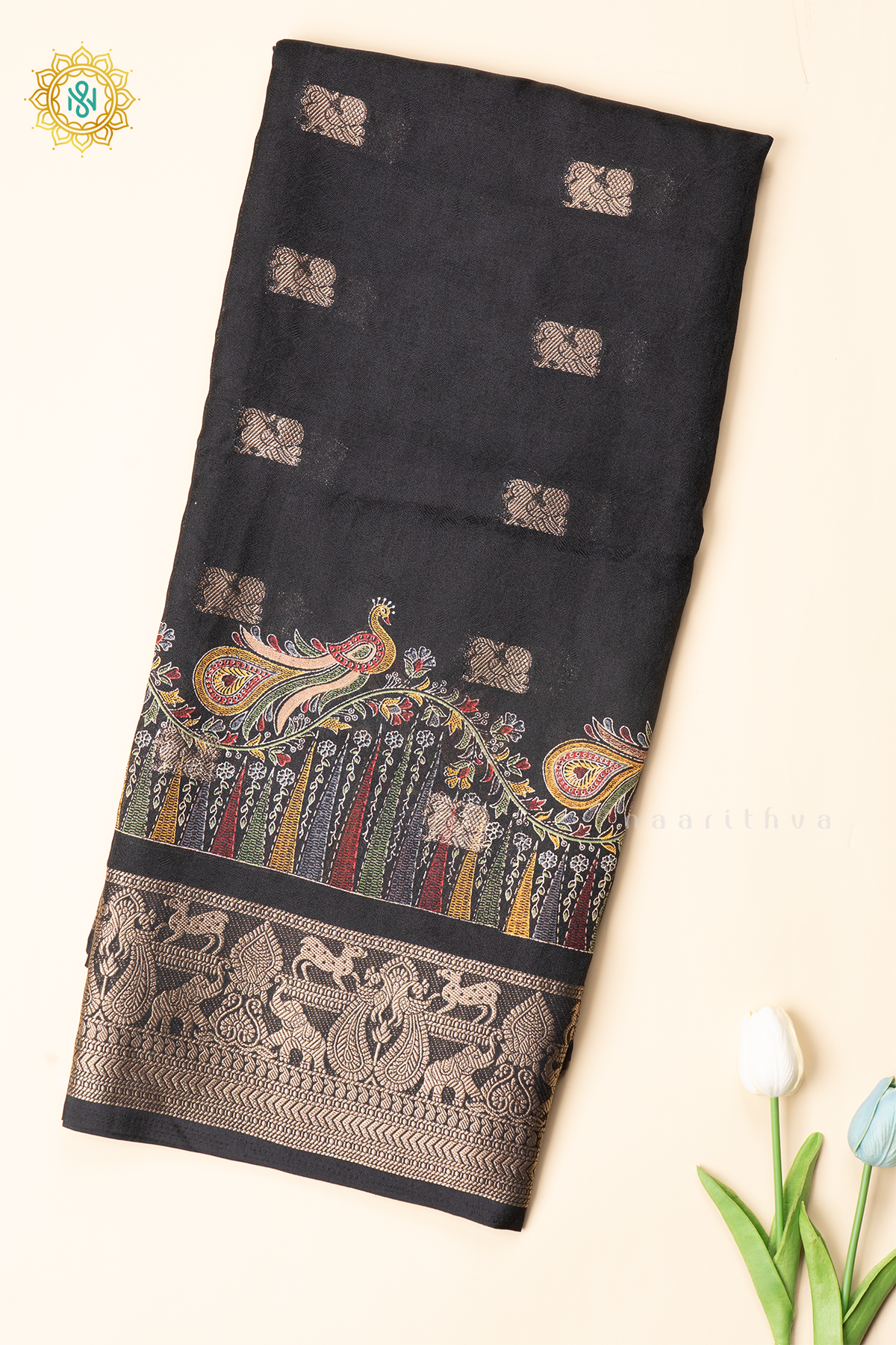 BLACK - SEMI GEORGETTE